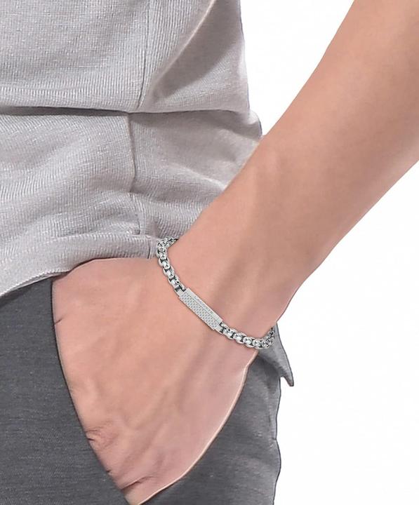 Actual product image Lacoste - Stylish steel bracelet for men L'Essentiel 2040123 (Stainless steel)