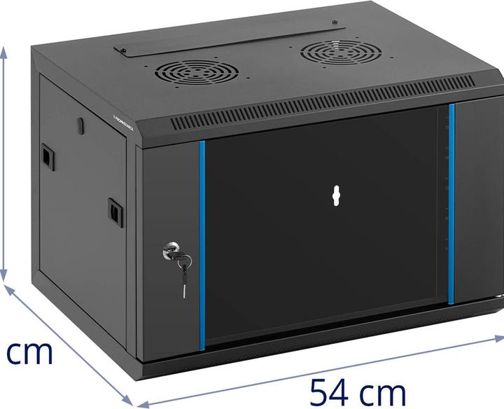 Produktbild Fromm & Starck Serverschrank 19 Zoll abschliessbar 6 HE Stahlgehäuse Netzwerkschrank (10.86 HE, 19 Zoll Rack)