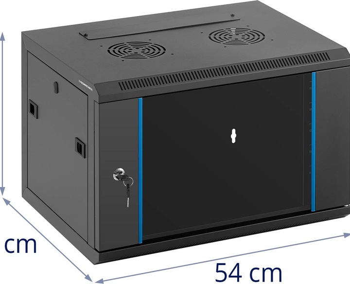 Actual product image Fromm & Starck Server Rack - 19 inches - 6 U - lockable - up to 60 kg - Black (10.86 RU, 19 inch rack)