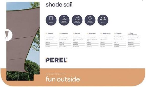 Produktbild Perel Sonnensegel (500 x 500 cm)
