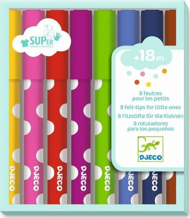 Image du produit Djeco 8 feutres pour les petits (8x)