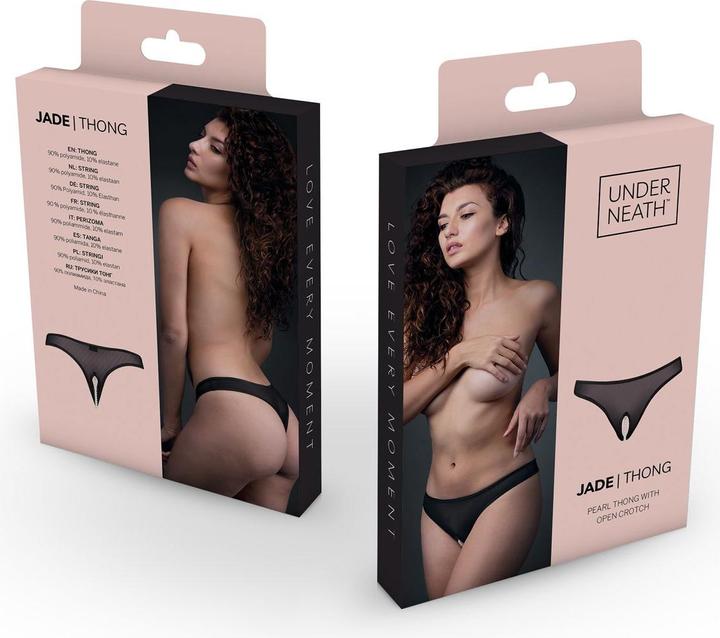 Image du produit Underneath String transparent ouvert à l'entrejambe Jade (L)