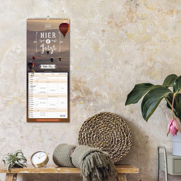 Produktbild Hier und jetzt Timer fr 2 2026 (19 x 46 cm)