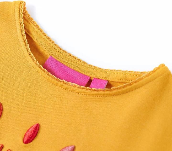 Immagine prodotto vidaXL Camicia da bambino a maniche lunghe ocra scuro 104,Materiale: 95 (104)