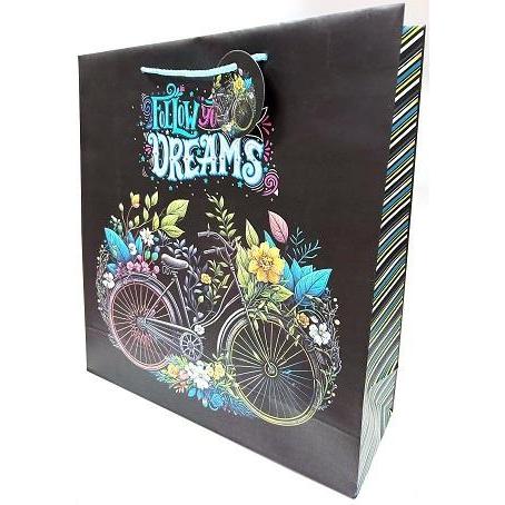 Fresh, Confezione regalo, Matte Dekotasche 35x37x12cm Fahrrad GB23158