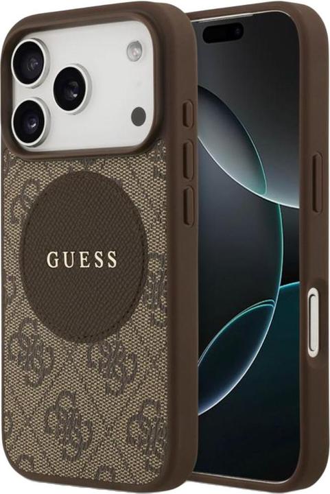 Productafbeelding Guess - 4G Circle Classic Logo MagSafe (GUHMP17XP4PGRSGW) - iPhone 17 Pro Max - Brown (Apple iPhone 17 Pro Max)
