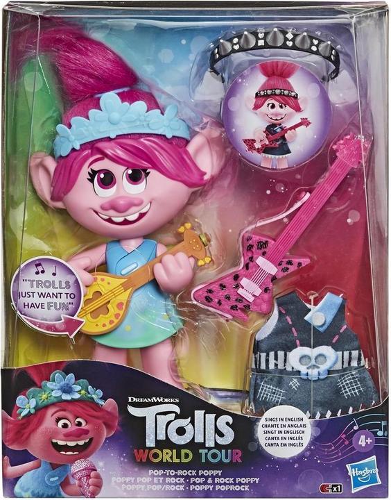 Produktbild Hasbro Trolls World Tour: Pop-to-Rock Poppy Singing Doll /E9411