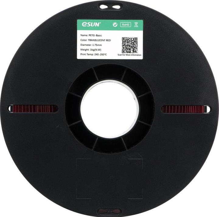 Actual product image eSUN Filament PETG-Basic, Transluzent 1.75 mm 1 kg, Material (1.75 mm, 1000 g)