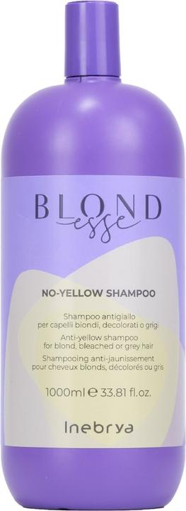 Actual product image Inebrya Blondesse No-Yellow Shampoo szampon do włosów blond rozjaśnianych i siwych 1000ml (W) (1000 ml, Liquid shampoo)