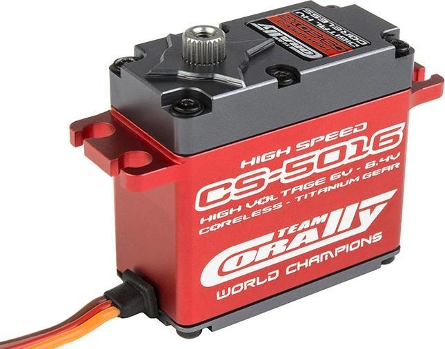 Produktbild Team Corally CS-5016 HV High Speed Servo High Voltage Glockenankermotor Titan Zahnräder Kugelgelagert Aluminium G