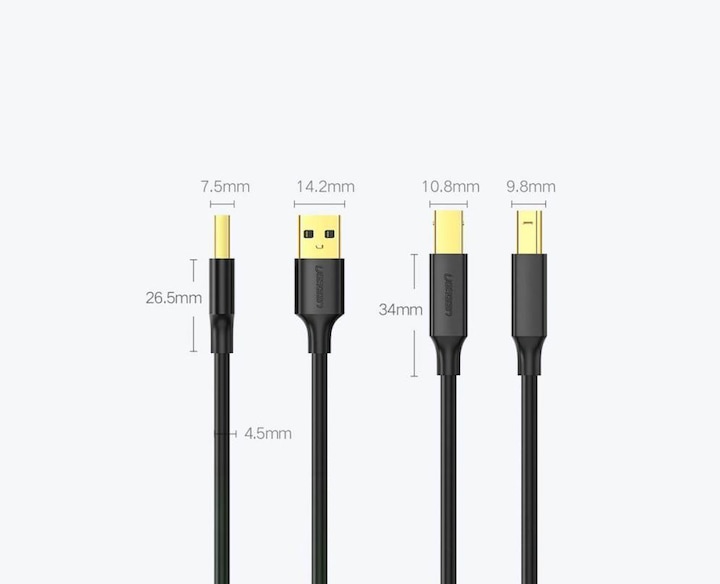Produktbild Ugreen USB A – USB B (5 m, USB 2.0)