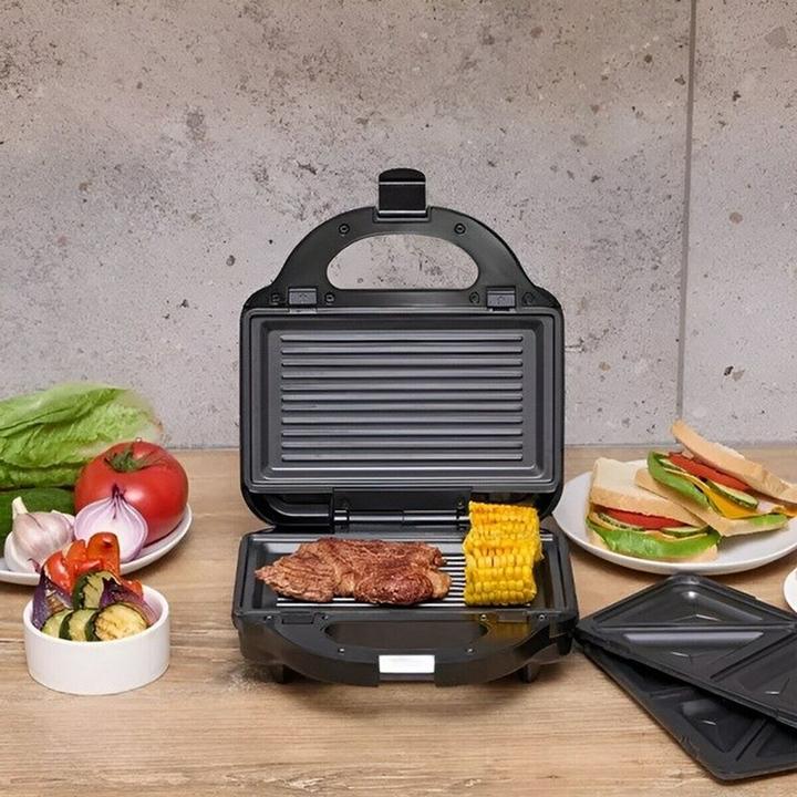 Produktbild MPM MOP-54 Sandwichtoaster 5-in-1 Schwarz