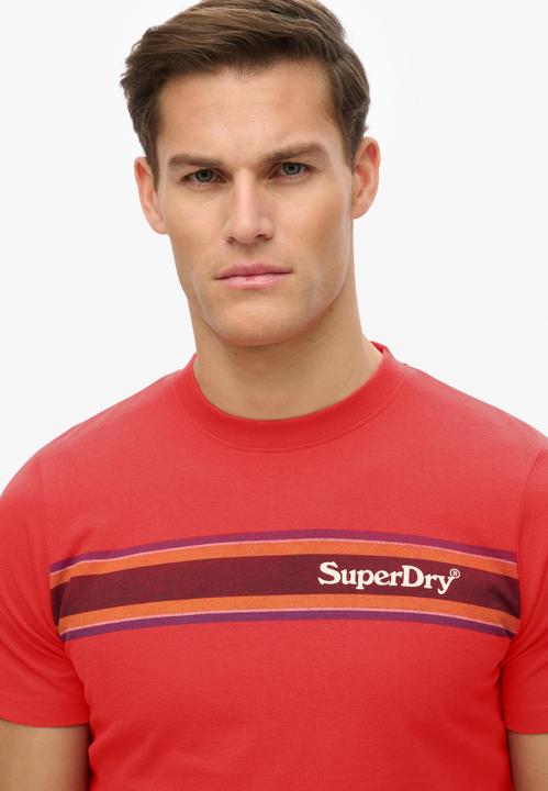 Actual product image Superdry Venue Logo Stripe Relaxed Tee (S)