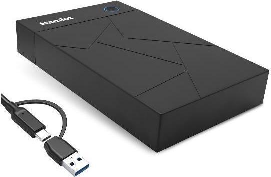 Hamlet HXD3U6G-AC BOX HDD 3.5" SATA 6Gbps USB-C + USB-A con alimentatore (HXD3U6G-AC) (3.5")