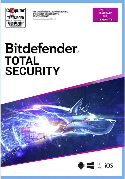 Image du produit Bitdefender Antivirus Total Security (10 Utilisateur, 18 mois)