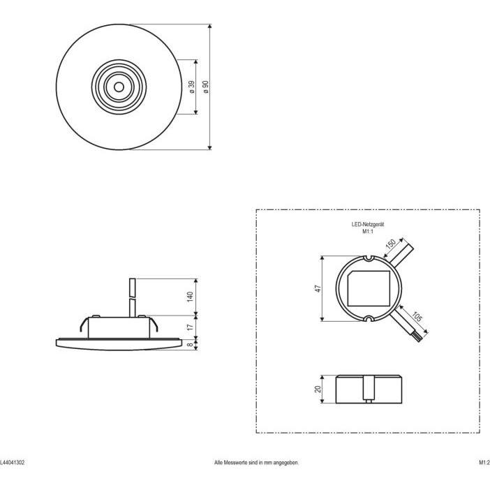 Thumbnail - EVN-Lichttechnik, Wandleuchte + Deckenleuchte, LED-Deckeneinbauleuchte