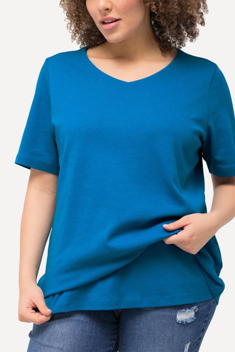 Produktbild Ulla Popken Shirt, doppellagige Vorderseite, Slim, Rundhals, Halbarm (62)