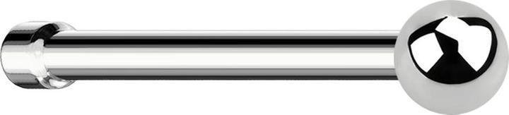 Produktbild Star Piercing Nasenstecker gerade silber mit Kugel (ohne Messing, Chirurgenstahl 316L)