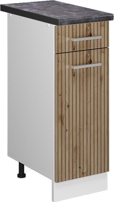 Anthrazit, Artisan Eiche, Weiss