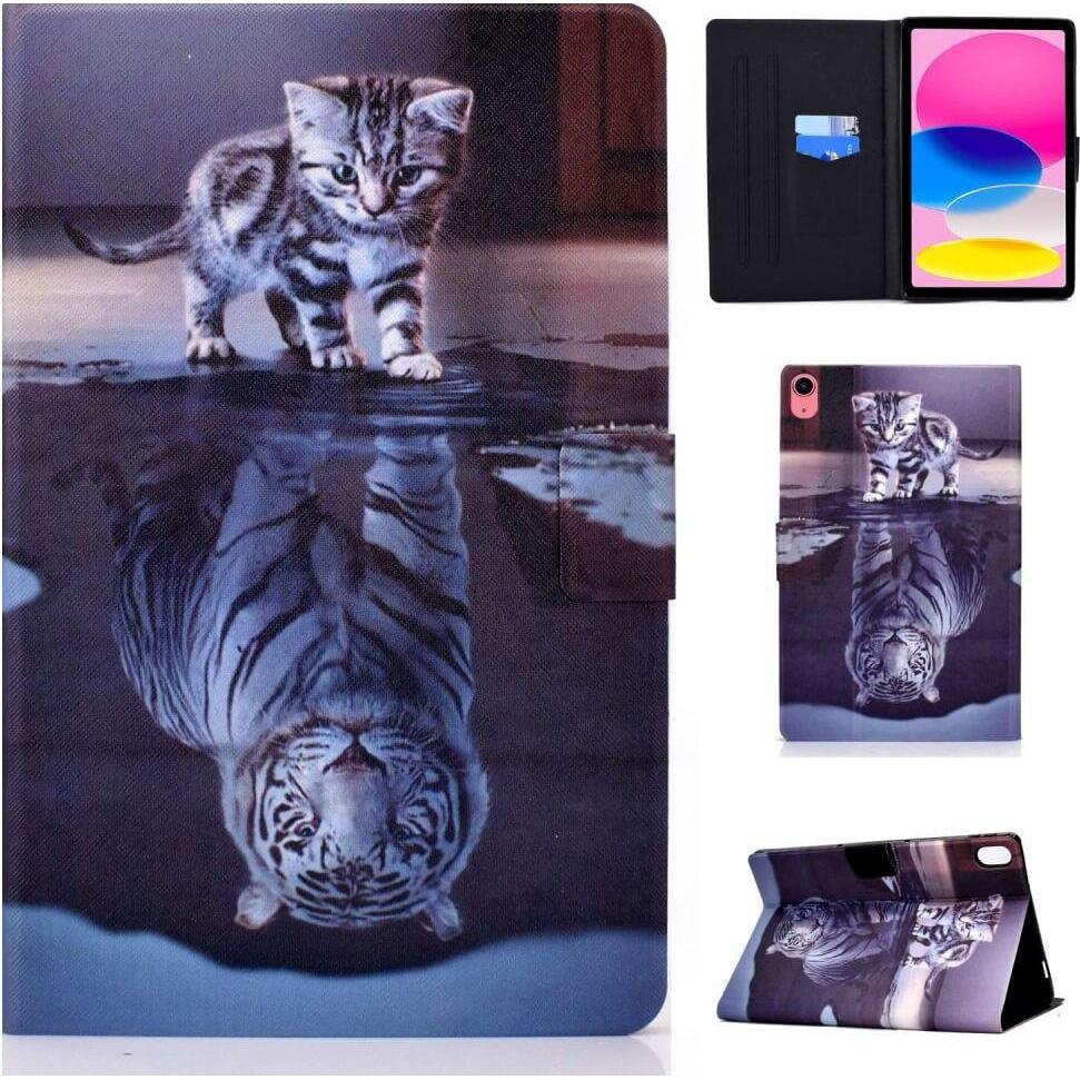Thumbnail - Cover-Discount iPad 2022 (10.Gen) - Schutzhülle Katze (iPad 2022 (10. Gen)), Tablet Hülle, Mehrfarbig