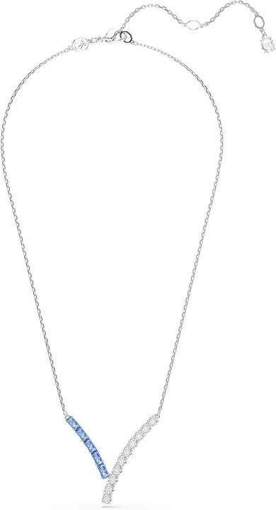 Productafbeelding Swarovski Matrix Hänger mit verschiedenen Schliffformen in Blau und Rhodiumoberfläche (Metaal, 45 cm)