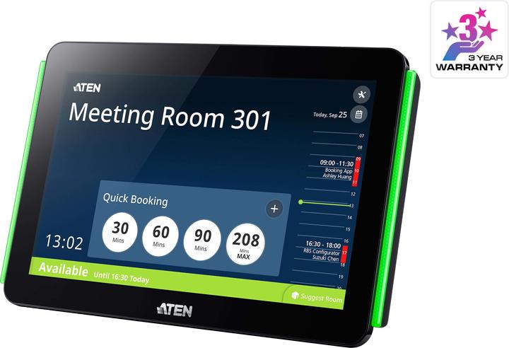 Actual product image Aten VK430 Room Booking System RBS Panel (1280 x 800 pixels, 10.10")