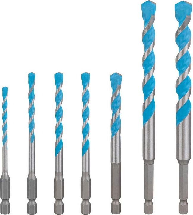 Bosch Professional Zubehör Expert HEX-9 Multi Construction Bohrer-Set (8.0 millimetre, 10.00 millimetres, 5.0 millimetre, 12.0 millimetre, 6.0 millimetre, 4.0 millimetre)