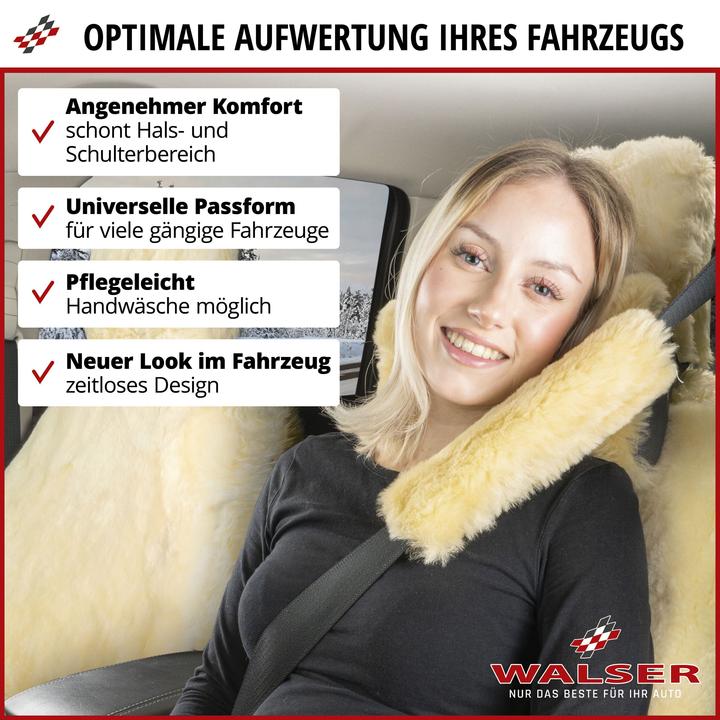 Produktbild Walser Gurtpolster Millie aus Lammfell, 2 Stück beige