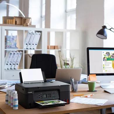 Immagine prodotto Canon PIXMA G3570 MegaTank - Stampante multifunzione - a colori - a getto d'inchiostro - ricaricabile - (Eco-Tank, Colore)