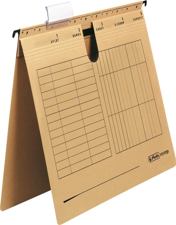 Herlitz Dossier suspendu UniReg easyorga, agrafage commercial, natron (A4, 25 x)