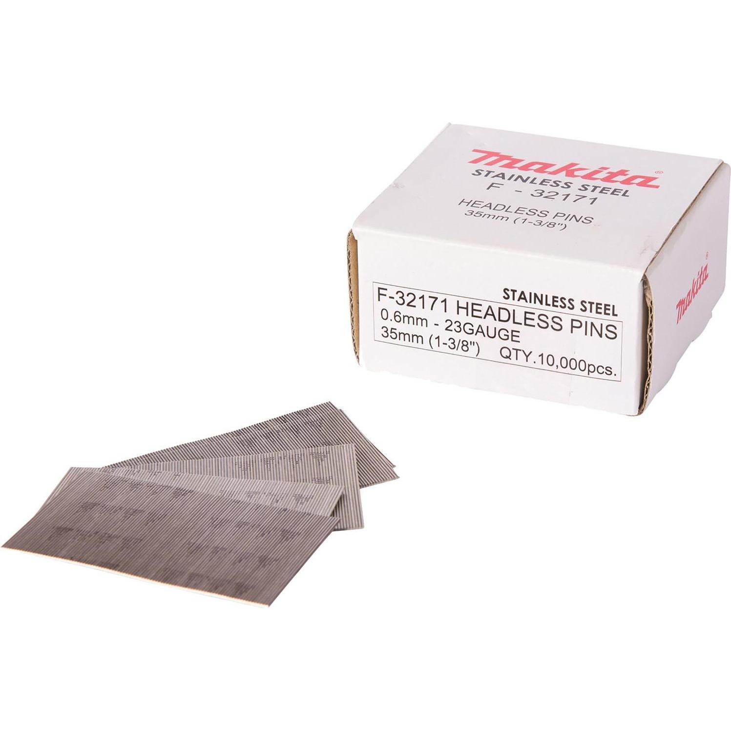 Makita, Chiodi e punti metallici per graffettatrice, Pin 0,6x35mm INOX