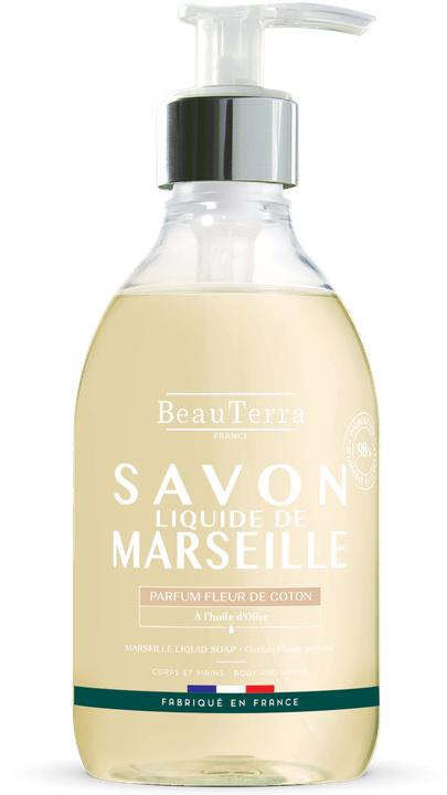 BeauTerra Liquid Soap Marseille Cotton Blossom Fl 300 ml (Liquid soap, 300 ml)