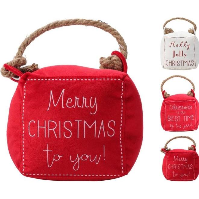 ProGarden, Türstopper, Türstopper - mit Christmas Schriftzug - ca. 13 x 13 x 13 cm (13 x 13 x 13 cm)