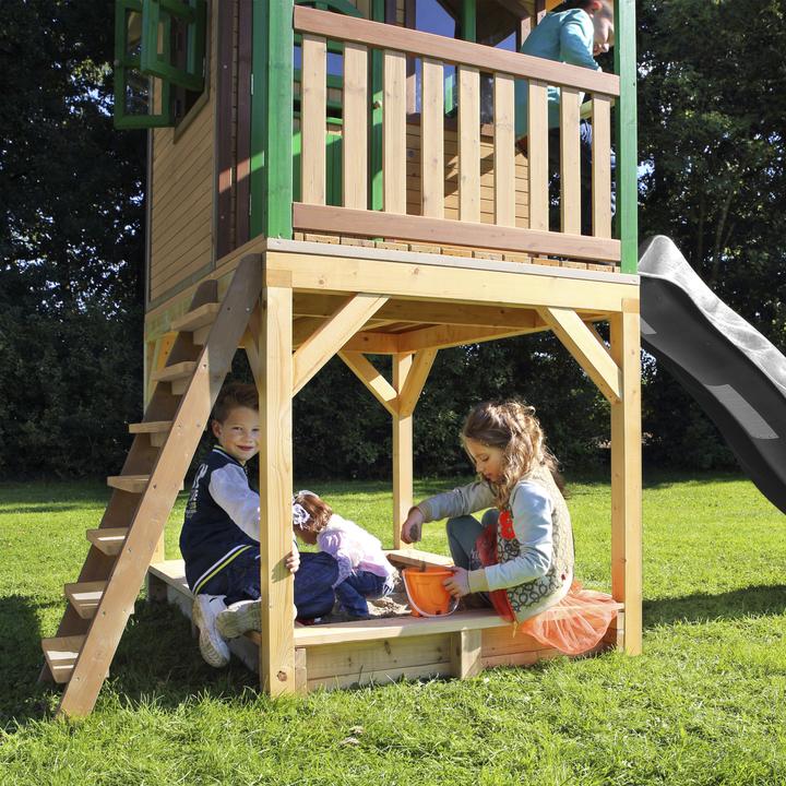 Actual product image Axi Sarah Playhouse Brown / Green - Gray Slide