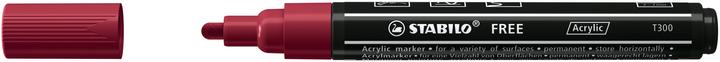 Actual product image STABILO Acrylic marker - FREE Acrylic - T300 bullet tip 2-3mm - single pen - purple (Crimson, 3 mm, 1 x)