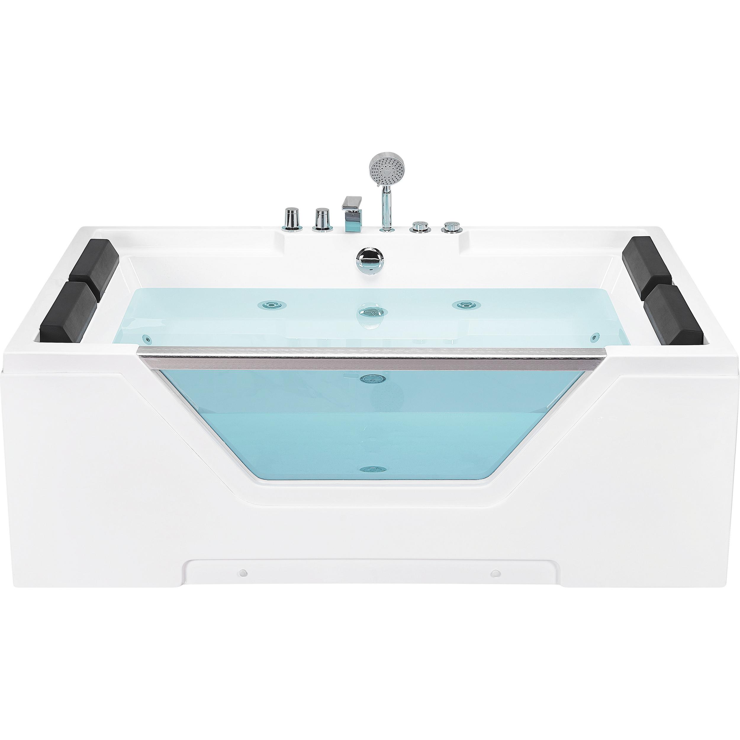 Beliani, Badewanne, Whirlpool Badewanne weiss rechteckig 170 x 120 cm HUARAZ (437 l, 120 cm)