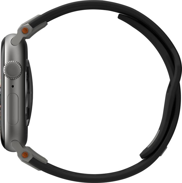 Produktbild UAG Urban Armor Gear Monarch Strap| Apple Watch Ultra/42/44/45/46mm| schwarz/titan (194158114037) (Fluoroelastomer, Rubber, Stainless Steel)