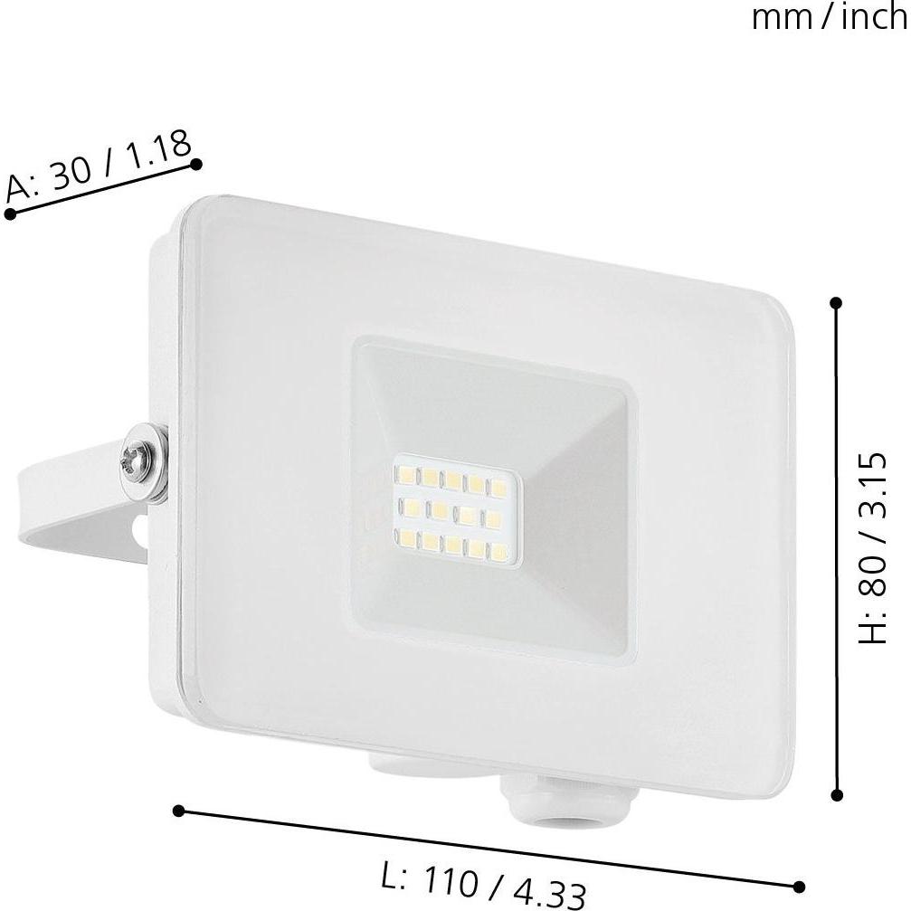 Thumbnail - EGLO, Gartenbeleuchtung, LEDStrahler weiss 5000K 10W IP65 33152 (900 lm, IP65)