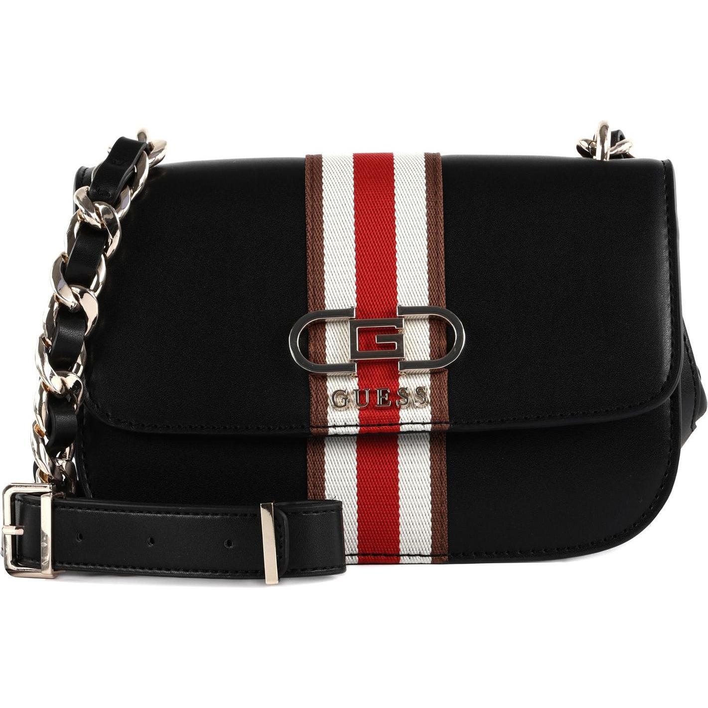 Guess Donna Nero Donne, Borsetta, Nelka Crossbody Flap,