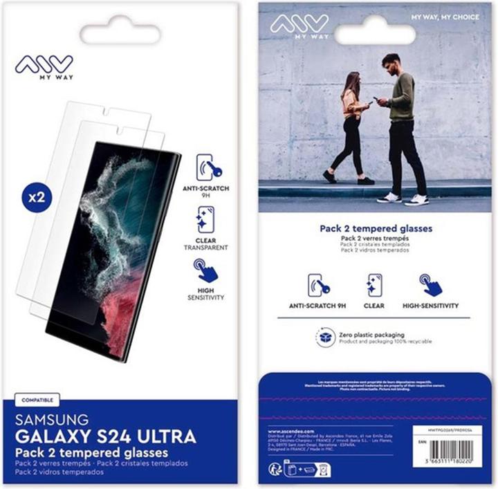 Produktbild My Way Pack 2 Verres Trempes Samsung Galaxy S24 Ultra (2 Stk., Samsung Galaxy S24 Ultra)
