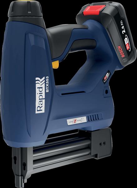 Actual product image Rapid BTX553 cordless tacker 18V P4A in case incl. battery and charger