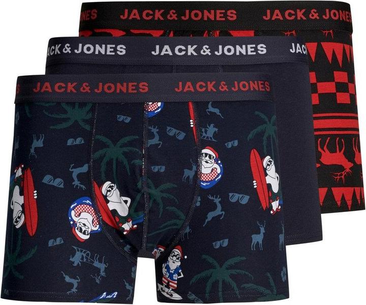 Jack & Jones Boxer con stampa di Babbo Natale (S, confezione da 3)