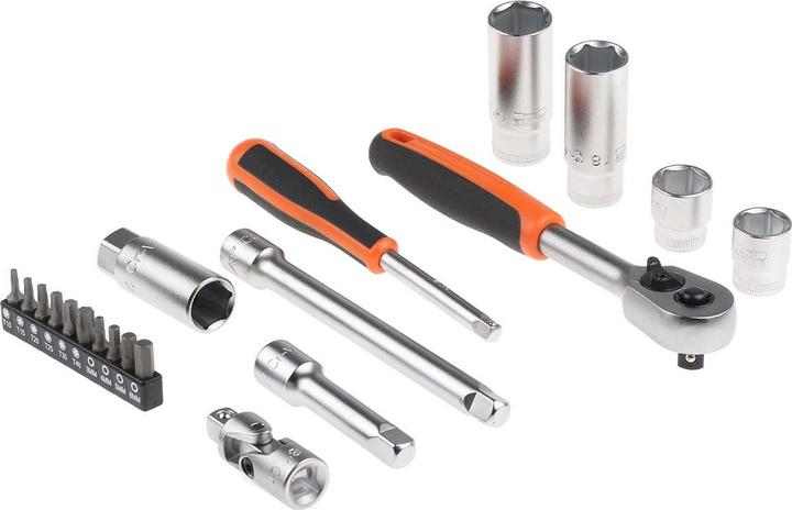 Actual product image Bahco 33 Piece Long SOCKET SET 3/8 STD+DEEP (19 mm, 12 mm, 14 mm, 22 mm, 10 mm, 18 mm, 17 mm, 11 mm, 15 mm, 13 mm)