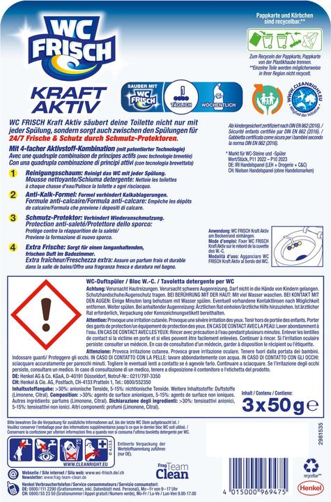 Energie-Label WC Frisch Kraft-Aktiv