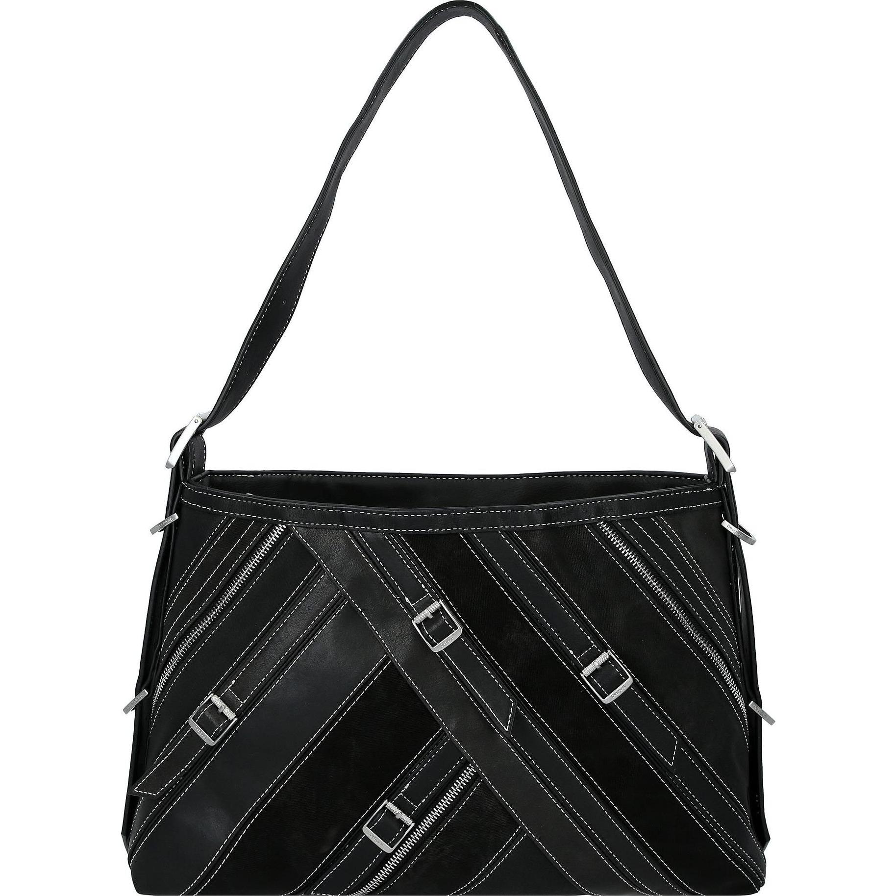 Desigual, Vrouwen, Handtas, Fibonacci Buxton Schultertasche 40 cm, Zwart