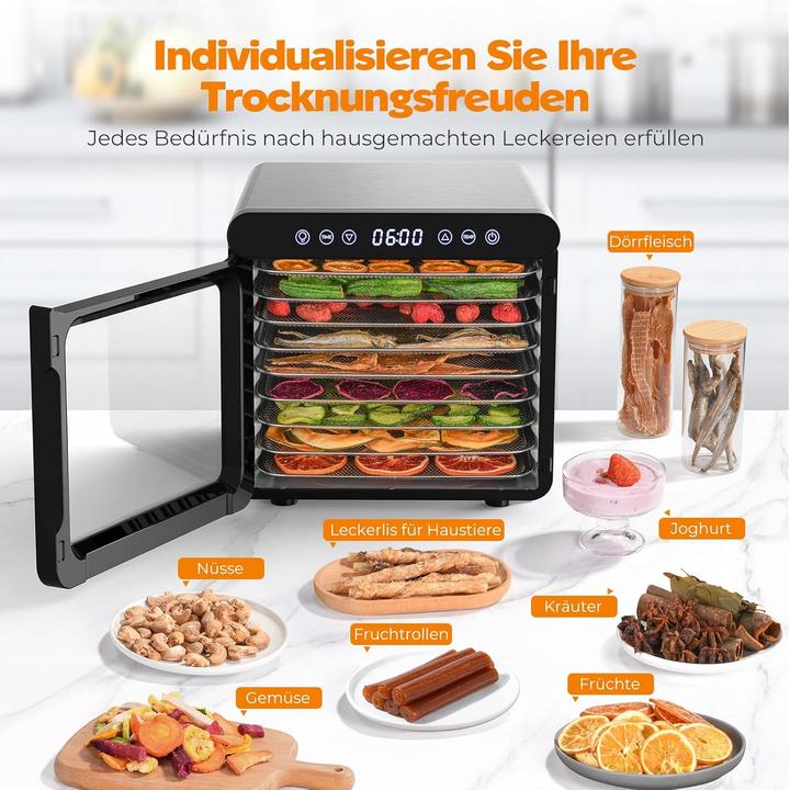 Actual product image Yashe Dörrautomat mit 9 Tabletts und Timer