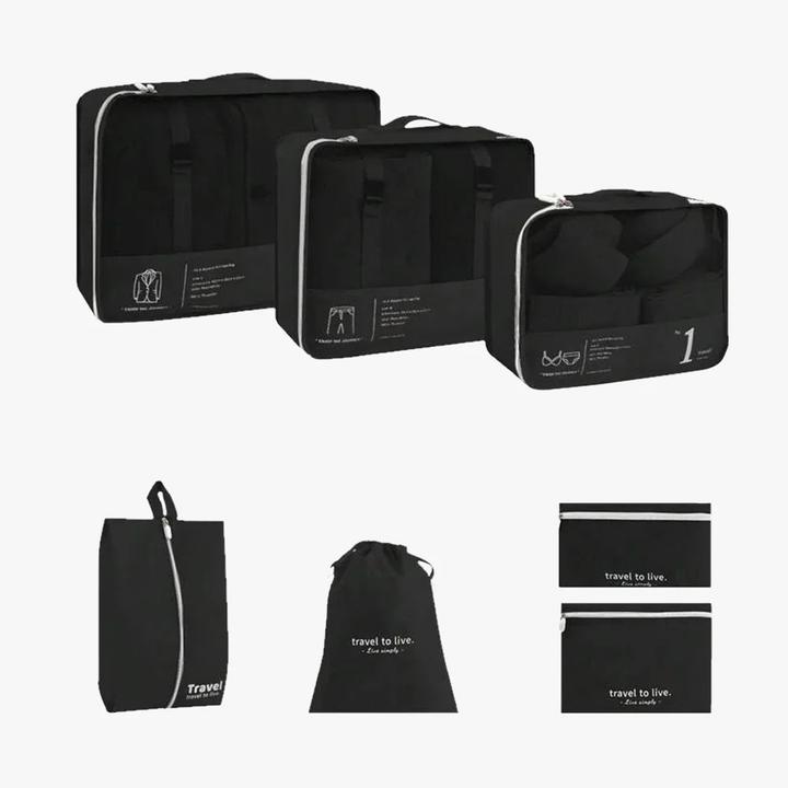 Produktbild Only-Bags.Store 7 Stück Packwürfel für Koffer, leichtes Reisegepäck Packing Organizer, Kompression Lagerung Schuhe