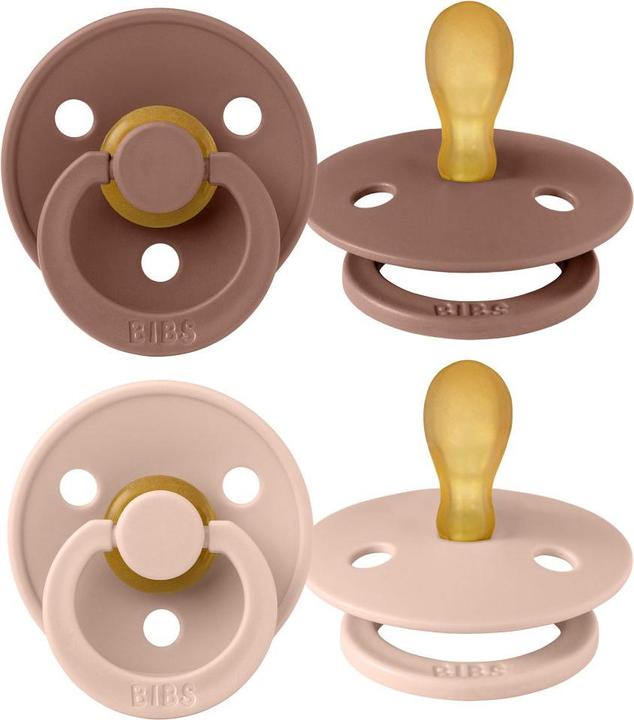 Produktbild Bibs Colour Latex Schnuller (symmetrisch, 0-6 Monate), Woodchuck & Blush (2 x, bis 6 Monate)