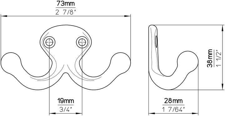 Produktbild Siro Haken glänzend verchromt