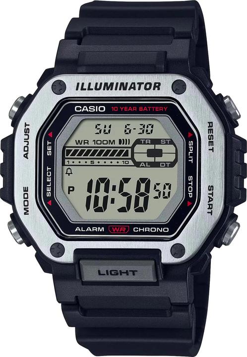 Casio MWD-110H-1AVEF (Chronograph, Uhr mit Schmuckstein, Analoguhr, 47 mm)